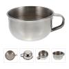PRETYZOOM Stainless Steel Shaving Bowl with Handle, Men'S Practical Soap Bubble Brush Vessel for Wet Shave, Sturdy Metal Shave Soap Mug Suitable for Daily Grooming view 3