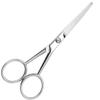 VILLCASE Stainless Steel Non-Slip Mustache and Beard Trimming Scissors, Small Precision Hair Cutting Tool for MenS Facial Grooming and Beard Care view 1