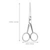 VILLCASE Stainless Steel Non-Slip Mustache and Beard Trimming Scissors, Small Precision Hair Cutting Tool for MenS Facial Grooming and Beard Care view 2