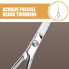 VILLCASE Stainless Steel Non-Slip Mustache and Beard Trimming Scissors, Small Precision Hair Cutting Tool for MenS Facial Grooming and Beard Care view 4