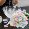 VILLCASE 500G Cotton Balls for Face Cleansing and Makeup, Colorful Pink Yellow Blue, Soft Cotton Balls for Newborn Skin Care and Beauty Salon Use view 4