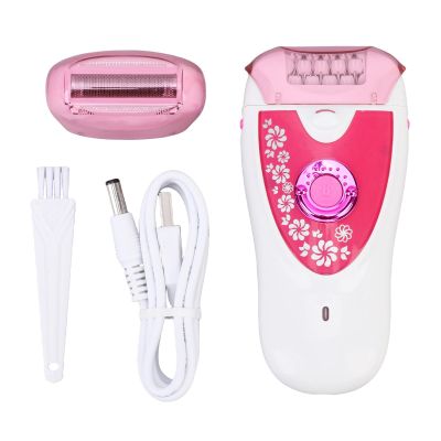 YUYTE Women Depilator Trimmer R Shaped, High Speed Motor Hair Removal Device, with Dual Trimmer Head and Illuminating Light, for Face Body