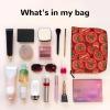 Guxmivon Cute Red Tomato Novelty Small Makeup Bag For Travel Purse Cute Linen Cosmetic Bag For Women Toiletry Bags Make Up Organizer Pouch view 4