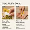 LIFLASH ONE&DONE Travel Face Wash & Makeup Remover Kit, 10 Single-Use Double Cleanse Packets, Micellar Pad + Foam Cleanser, Individually Wrapped, TSA Friendly Travel Size Toiletries, Vegan K-Beauty view 3