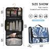 CuwrYet Blue White Damascus Travel Toiletry Bag 1 PCS Hanging Toiletry Bag for Women & Men Makeup Organizer Bags for Travel Essentials Accessories Cosmetics Gifts for Women view 3