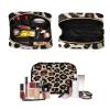 CuwrYet Brown Retro Leopard Print Travel Toiletry Bag 3 PCS Hanging Toiletry Bag for Women & Men Makeup Organizer Bags for Travel Essentials Accessories Cosmetics Gifts for Women view 4