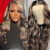 Durgio FB/27# Highlight 13X6 Body Wave Lace Front Wig Human Hair 22 Inch view 1