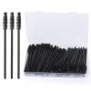 100 Pcs Mascara Wands Disposable Eyelash Brush Spoolies for Eye Lash Extensions Applicators with Container - Black view 1