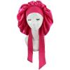 Double Layer Silk Bonnet Women Comfortable Non-Slip Sleep Curly Natural Hair Caps with Tie Band Scrunchies view 2