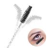 100 Pcs Eyelash Brush Disposable Mascara Wands, Crystal Eyebrow Spoolies Brush for Extensions, Black Lash Brushes with Container view 3