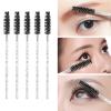 100 Pcs Eyelash Brush Disposable Mascara Wands, Crystal Eyebrow Spoolies Brush for Extensions, Black Lash Brushes with Container view 4