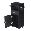 Salon Trolley Cart - Professional Hairdressing Rolling Cart with Tool Holders, Swivel Wheels, Black Salon Storage Cabinet for Beauty, Barbershop, Mobile Stylist, Heavy Duty Rolling Organizer Carts view 4