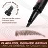 3D Microblading Eyebrow Pen Eyebrow Pencil, Waterproof & Smudge-Proof Natural Hair-Like Brow Pen, Long-Lasting All-Day Wear, Precise Brow Definer for Beginners & Pros (2 Packs, Light Brown) view 3
