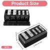 5 Hole Makeup Pencil Sharpener 2 Pcs Eye Liner Sharpener Tool with Plastic Lid Cosmetic Long Point Manual Eye Pencil Sharpener for Women Eyeliner Lip Liner and Eyebrow Pencils Black view 2
