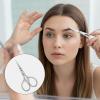 Stainless Steel Small Scissors with Textured Handle, Small Scissors Eyebrow-Scissors, Tiny-Scissors for Grooming, Eyebrow, Facial Hair Beard, Arts, Crafts 2 PCS view 3