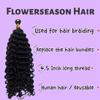Water Wave Feathered Crochet Human Hair For Braiding Spanish Curl Feather Crochet Boho Hair Easy to Install Reusable Natural Color 18 Inch 200g 240 Strands view 2