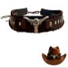 honselia Cowboy Hat Band for Men Women, Western Straw Hat Belt Decorative Hatband view 1