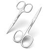 Facial Hair Small Grooming Scissors For Men Women, Eyebrow & Nose Hair Scissors Set, Mirror Finish Stainless Steel Beard & Mustache Scissors for Men for Precision Trimming view 1
