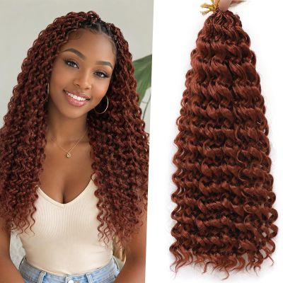 Boho Ocean Wave Crochet Hair 18Inch Curly Crochet Hair 8Packs