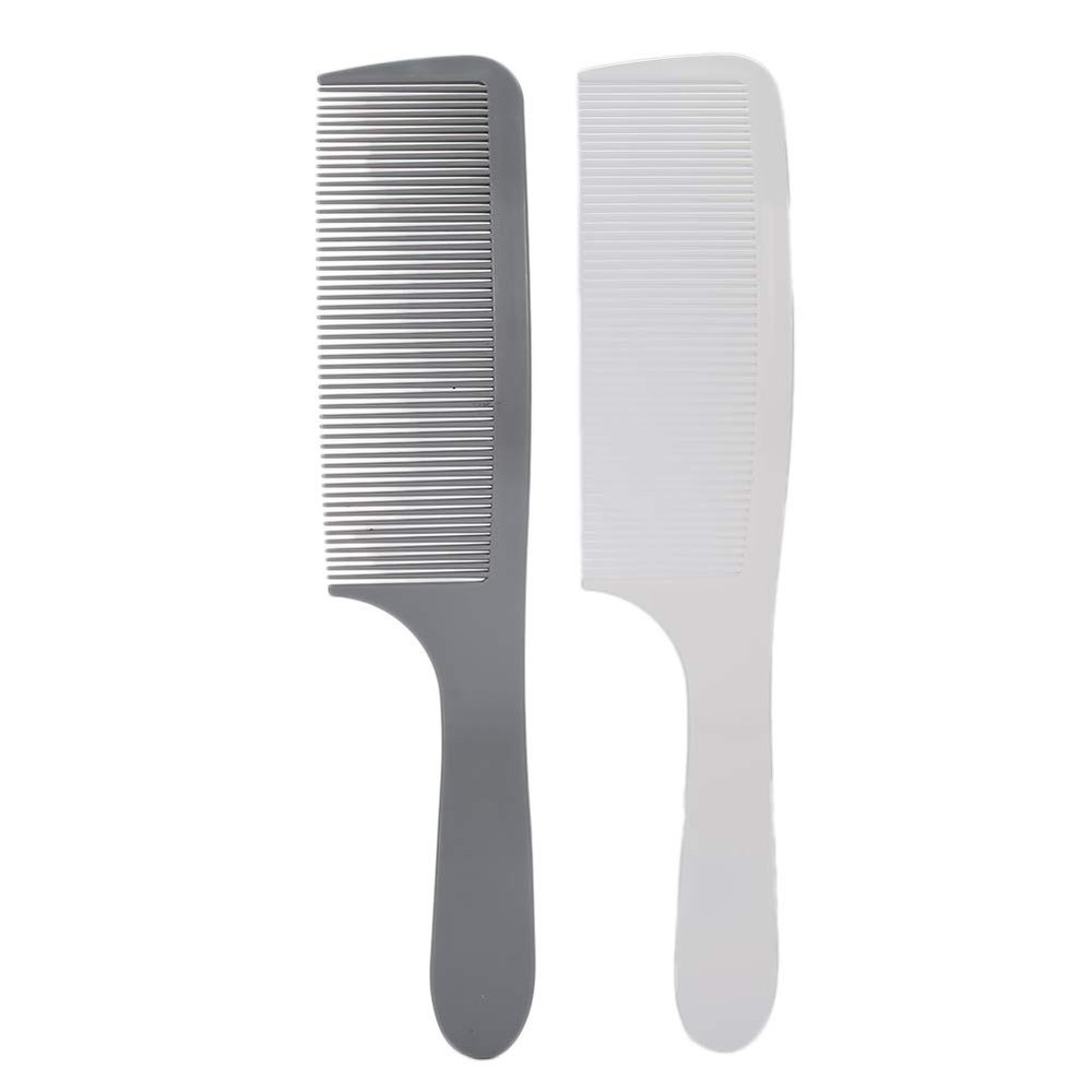 Professional Curved Barber Clipper Comb Salon Styling Tool for Men High Density Hair Cutting Comb with Non Slip Handle 2 Pack