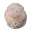 WigVivid Mens Toupee Real Human Hair Piece Fine Mono Toupee Hair for Men Black Browm Blonde Gray Hairpieces for Man 6"X9" #365 3# DARK BROWN WITH 65% SYNTHETIC GREY view 3