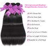 QIYING 12A Straight Bundles with Frontal Human Hair 18 20 22 with 16 Inch 100% Unprocessed Virgin Brazilian Straight Human Hair Weave 3 Bundles with 13x4 HD Lace Frontal Closure view 2