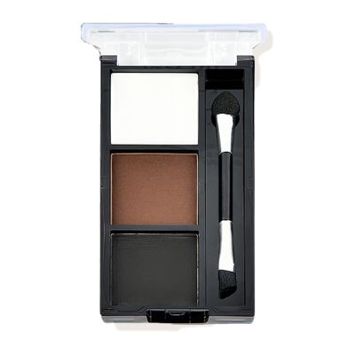Professional Brow Powder Palette and Defining Kit Complete with Mirror, Tweezers for Shaping and Filling in Dark or Light Brown Shades (#3)