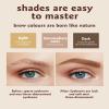 Professional Brow Powder Palette and Defining Kit Complete with Mirror, Tweezers for Shaping and Filling in Dark or Light Brown Shades (#3) view 2