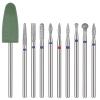 10 PCS Nail Drill Bits Set for Manicure, Russian Cuticle Remover Bits Kit for Acrylic Gel Nails Professional Manicure Nail Diamond Bit for Home Salon view 1