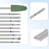 10 PCS Nail Drill Bits Set for Manicure, Russian Cuticle Remover Bits Kit for Acrylic Gel Nails Professional Manicure Nail Diamond Bit for Home Salon view 3
