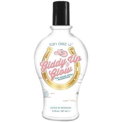 Tan Asz U Giddy Up & Glow 500X Bronzer Indoor Tanning Lotion, 7.5 Fl Oz