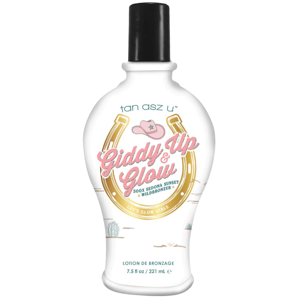Tan Asz U Giddy Up & Glow 500X Bronzer Indoor Tanning Lotion, 7.5 Fl Oz
