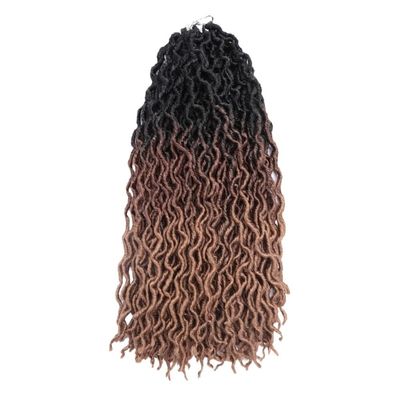 ALLUREMOUR Curly Hair Synthetic Soft Dreads Dreadlocks Hair Pre Stretched Curly Braiding Hair Extensions ALLUREMOUR(3Pcs/Lot,1B 427_18INCHES)