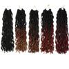 ALLUREMOUR Curly Hair Synthetic Soft Dreads Dreadlocks Hair Pre Stretched Curly Braiding Hair Extensions ALLUREMOUR(3Pcs/Lot,1B 427_18INCHES) view 2