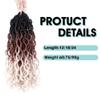 ALLUREMOUR Curly Hair Synthetic Soft Dreads Dreadlocks Hair Pre Stretched Curly Braiding Hair Extensions ALLUREMOUR(3Pcs/Lot,1B 427_18INCHES) view 3