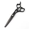 Hair Cutting Shears 6 Inch Professional Steel Upscale Gem Black Cut Hair Scissors Haircut Thinning Barber Cutting Shears Hairdressing Scissors(Set) view 2