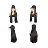 yinxx240708 24" Synthetic Hair Extension Attached Baseball Cap Long Straight Wig Black Hat Hairpiece Wig for Women for Women with Thinning Hair(Natural Black) view 1