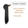 yinxx240708 24" Synthetic Hair Extension Attached Baseball Cap Long Straight Wig Black Hat Hairpiece Wig for Women for Women with Thinning Hair(Natural Black) view 3