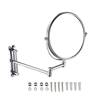 XYBSDBTNR Bathroom Makeup Mirrors, Wall Mounted Brass Double Sided 360 Swivel Magnifying Vanity Shaving Extendable Adjustable(10x)