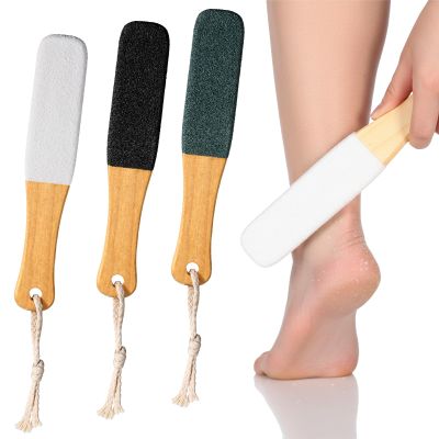 3-Pack Wooden Handle Foot Scrubber & Callus Remover, Foot File Pumice Stone to Remove Hard Skin, Foots Pumice Stone Pedicure File Professional Pedicure Supplies Callus Remove Cracked Heels
