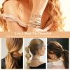 10 Pcs Hair Tie Bracelets for Women Girls, Boho Braided Hair Ties with Hollow Square & Heart Charm, Light & Dark Coffee Elastic Hair Bands, Stackable Bracelet Hair Ties for Daily Wear, Sports, Yoga view 4