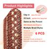 Eliza Clip in Braid Hair Extensions for Women 22 Inch 6 Clip,Brown Copper view 4
