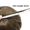 Men Toupee Human Hair Durable Fine Mono Hair Toupee for Men Hair Units Clear Poly Mens Toupee Human Hair Systems Protesis Capilar Para Hombre8x10-120% density710# VERY LIGHT BROWN+10% GERY view 4