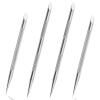4 Pcs Nail Cleaning Cuticle Stick Set: 2 Short & 2 Long Dual-Ended Stainless Steel Cuticle Pusher Remover Tools, Gentle Dead Skin Remover & Nail Cleaner Tool for Manicure Pedicure Nail Art Care view 1