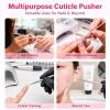 4 Pcs Nail Cleaning Cuticle Stick Set: 2 Short & 2 Long Dual-Ended Stainless Steel Cuticle Pusher Remover Tools, Gentle Dead Skin Remover & Nail Cleaner Tool for Manicure Pedicure Nail Art Care view 3