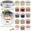Tecohouse Mini Mason Jars 4 oz, 16 Pack Small Glass Jars with Lids view 1
