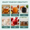 Tecohouse Mini Mason Jars 4 oz, 16 Pack Small Glass Jars with Lids view 2