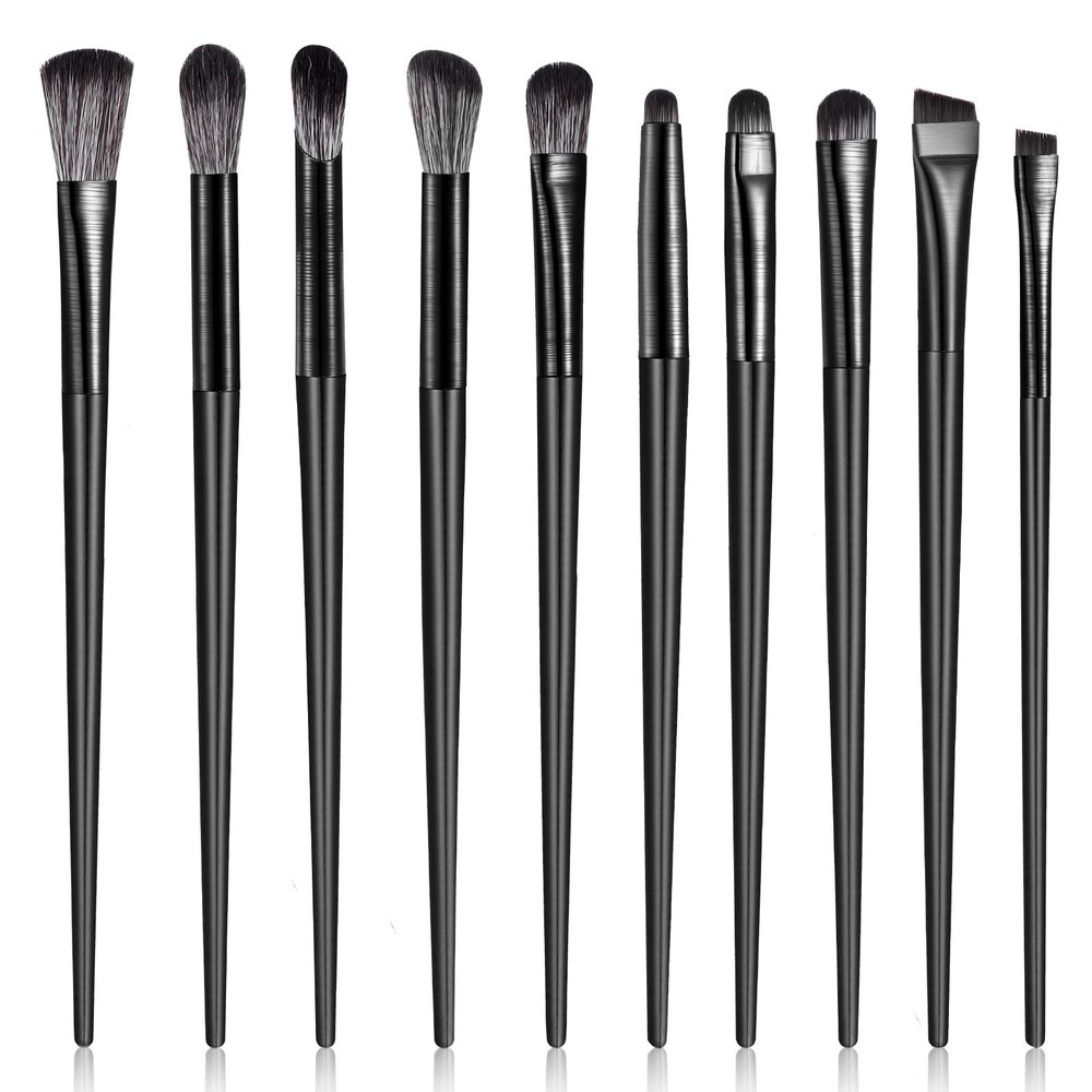 10PCS Eye Makeup Brushes Set, Multifunctional Eyeshadow Brush Set Portable Eye Shadow Brush with Soft Hairs, Professional Blending Smudging Defining Eyeliner Brushes for Aegyo-Sal Contouring Brighten