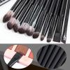 10PCS Eye Makeup Brushes Set, Multifunctional Eyeshadow Brush Set Portable Eye Shadow Brush with Soft Hairs, Professional Blending Smudging Defining Eyeliner Brushes for Aegyo-Sal Contouring Brighten view 4