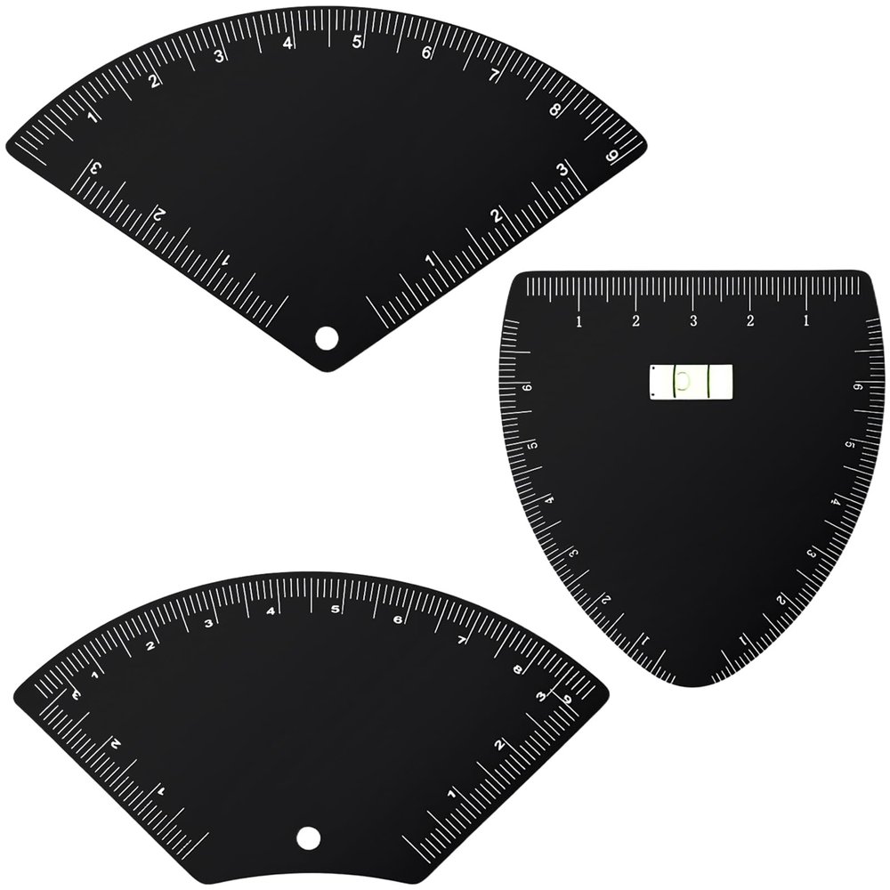 Classicseali 3PCS Brow Mapping Ruler,Reusable Eyebrow Mapping, Stainless Steel Eyebrow Ruler Mappings, for Perfect Eyebrows Design, Ideal for Microblading and Daily Makeup, for Women and Men, Black